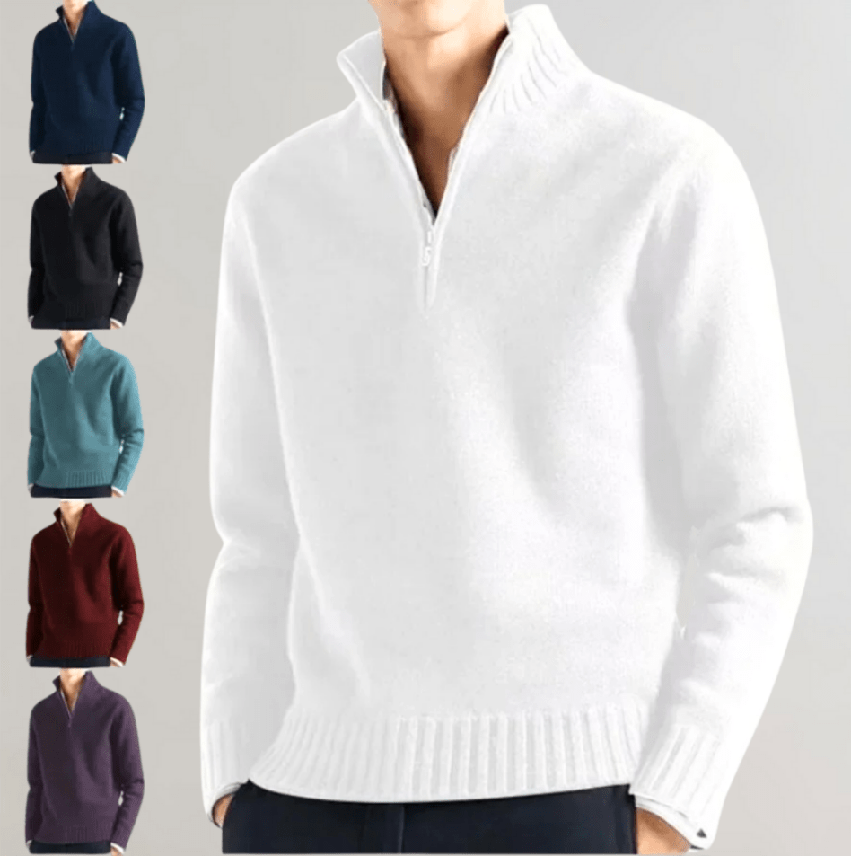Lester Men’s Sweater | Half-Zip Knit Sweater for Autumn