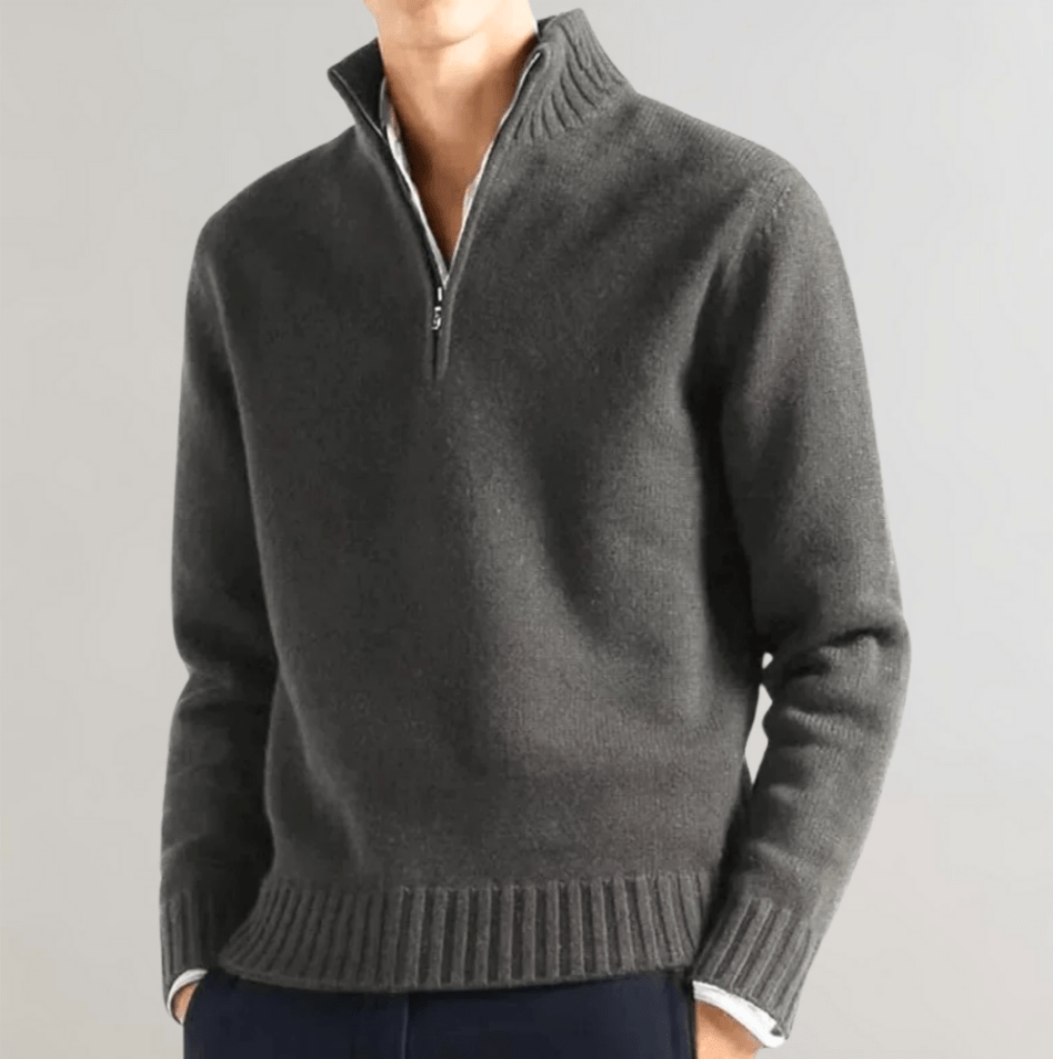 Lester Men’s Sweater | Half-Zip Knit Sweater for Autumn