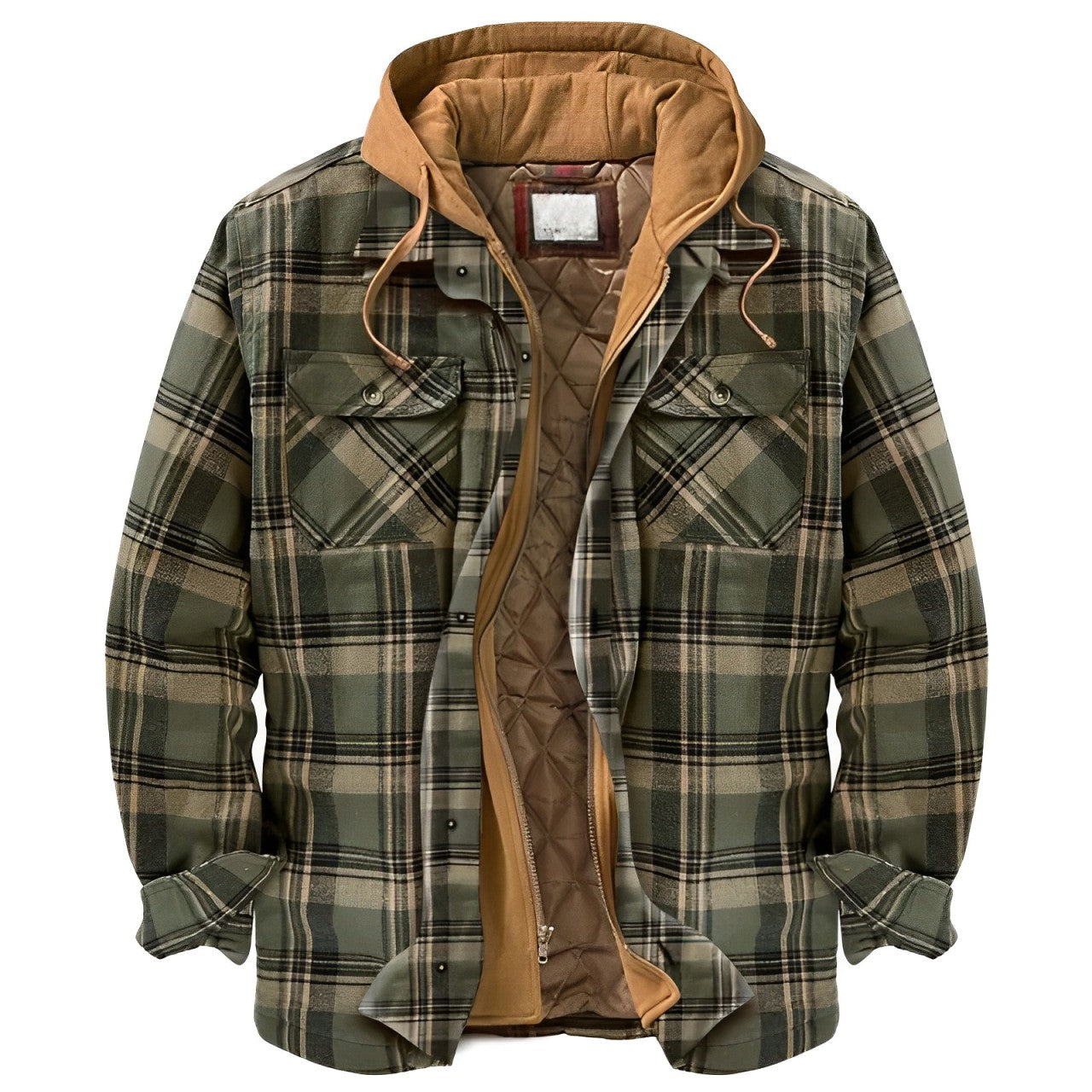 Lemuel Men’s Jacket | Hooded Checkered Jacket for Winter