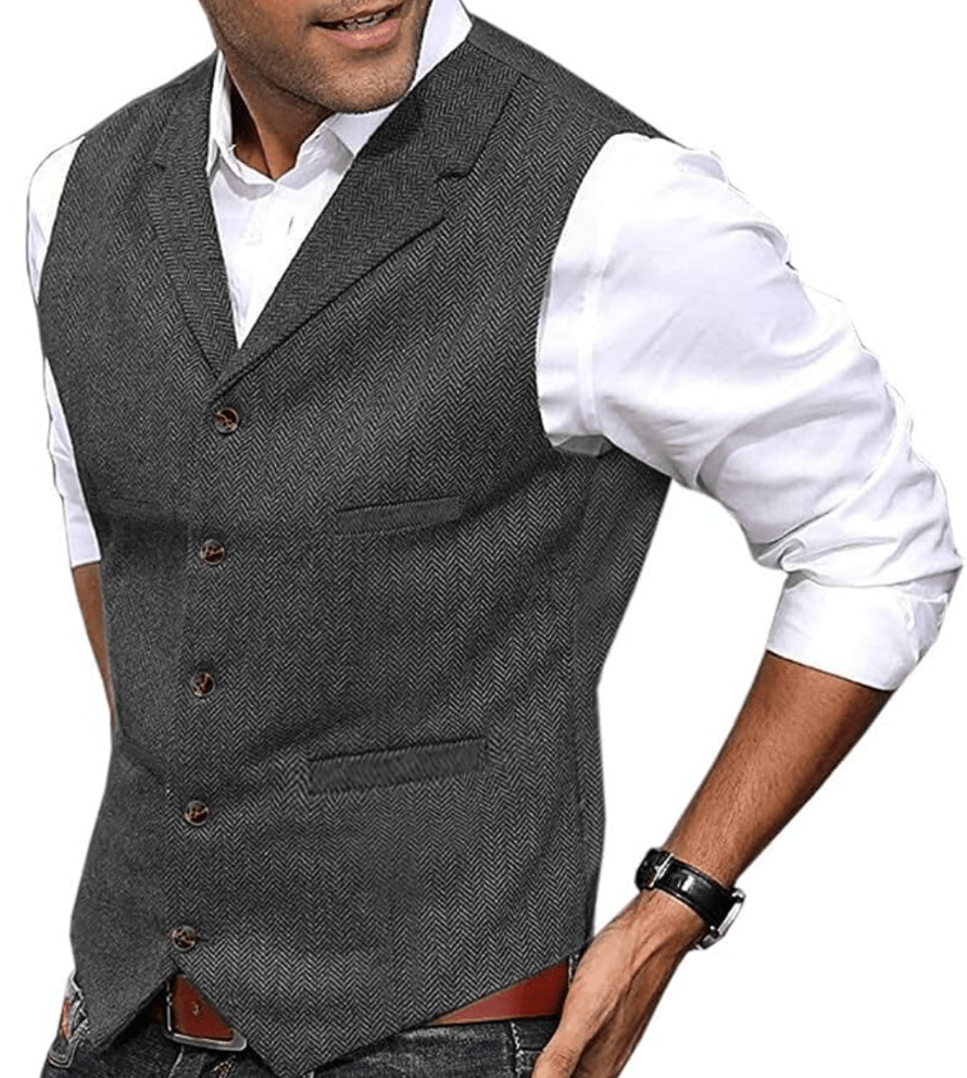 Leo Men’s Waistcoat | Button-Up Traditional Waistcoat for Autumn