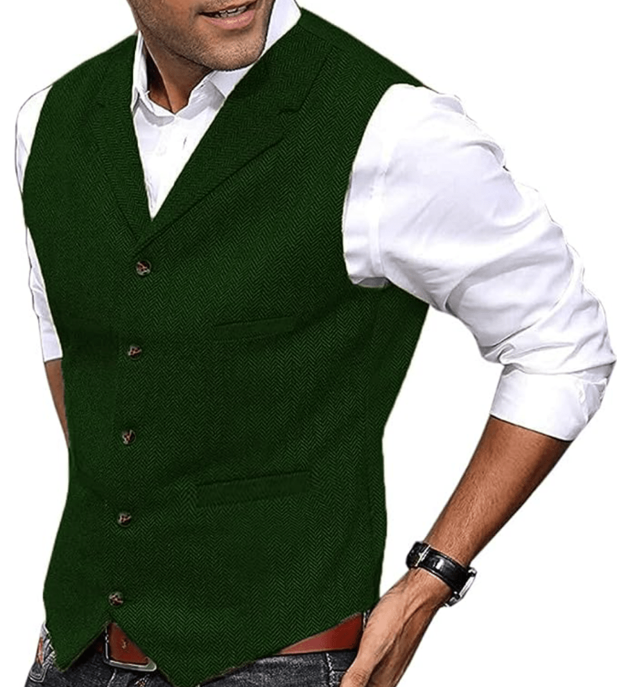 Leo Men’s Waistcoat | Button-Up Traditional Waistcoat for Autumn