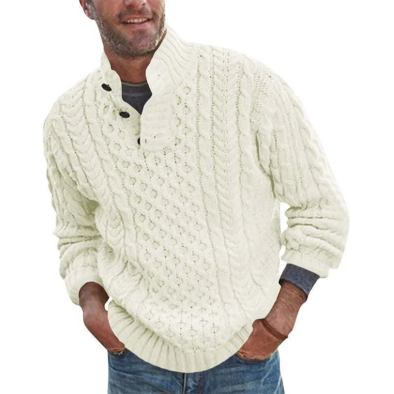 Lindon Men’s Jumper | Cable Knit Sweater for Autumn