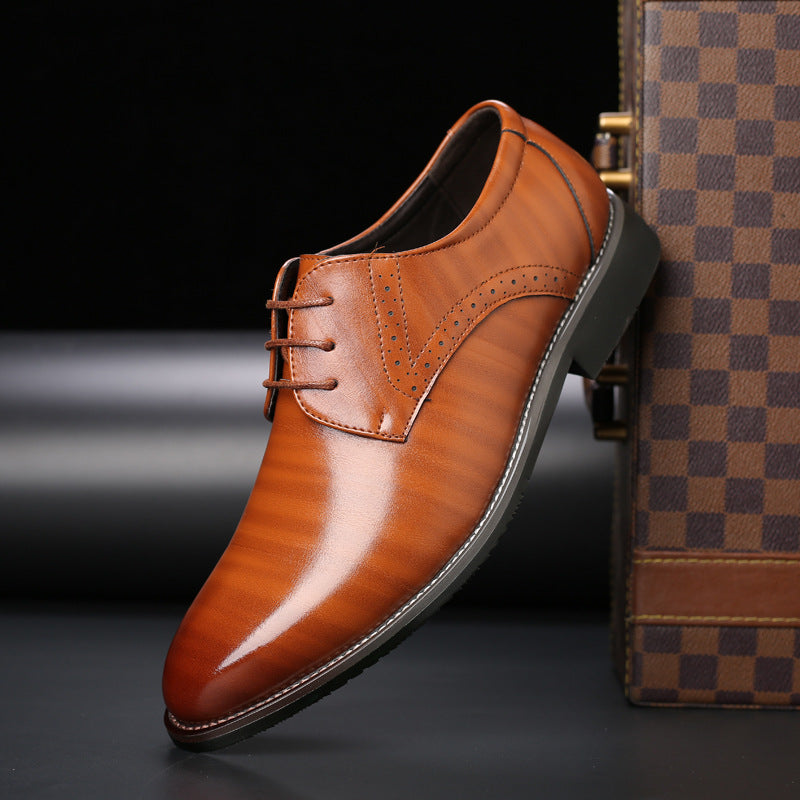Kayceon Dress Shoes | Men's Lace-Up Shoes with Brogue Detailing