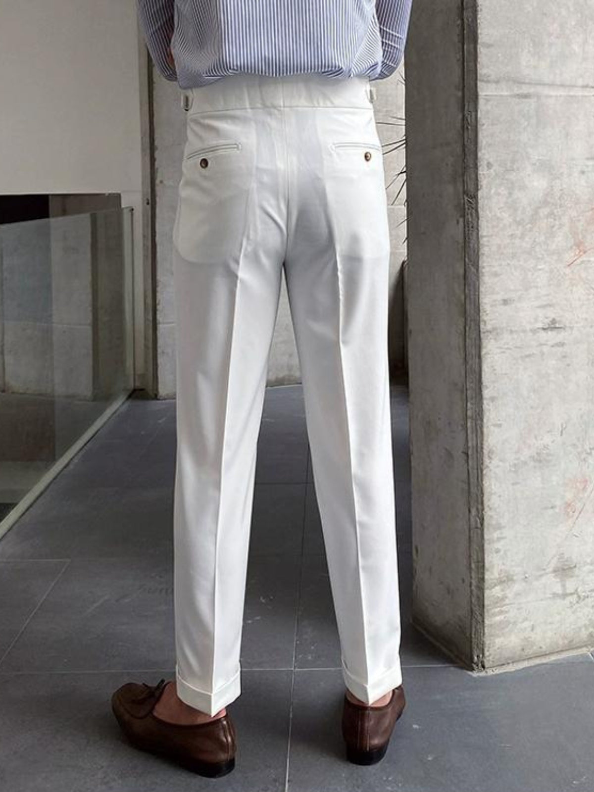 Kelvin Pants | Men's Autumn High Waist Straight-Leg Draped Trousers
