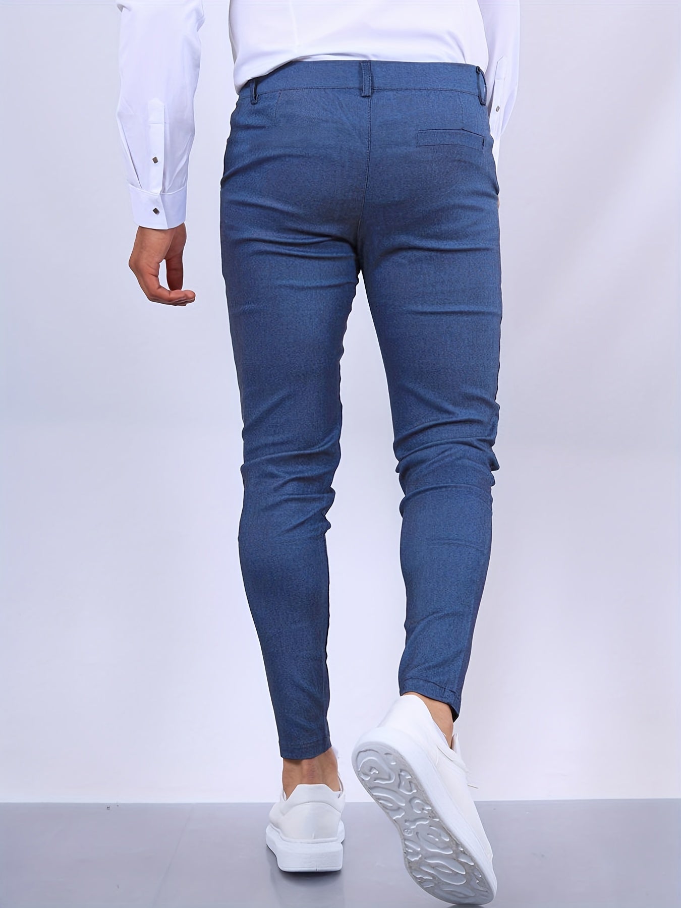 Janoah Men’s Trousers | Stretch Skinny Trousers with Zip Fly, Belt Loops, and Pockets for Autumn