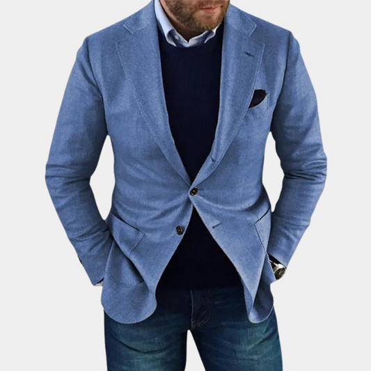 Leander Men’s Blazer | Button-Up Casual Blazer for Autumn