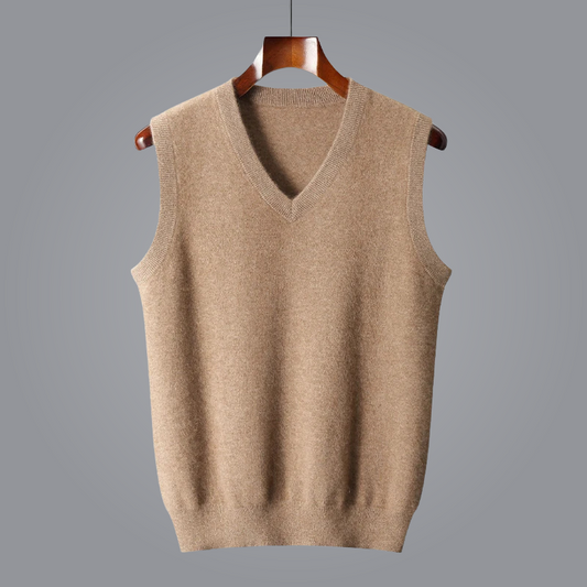 Kingson Men’s Vest | Knitted V-Neck for Autumn