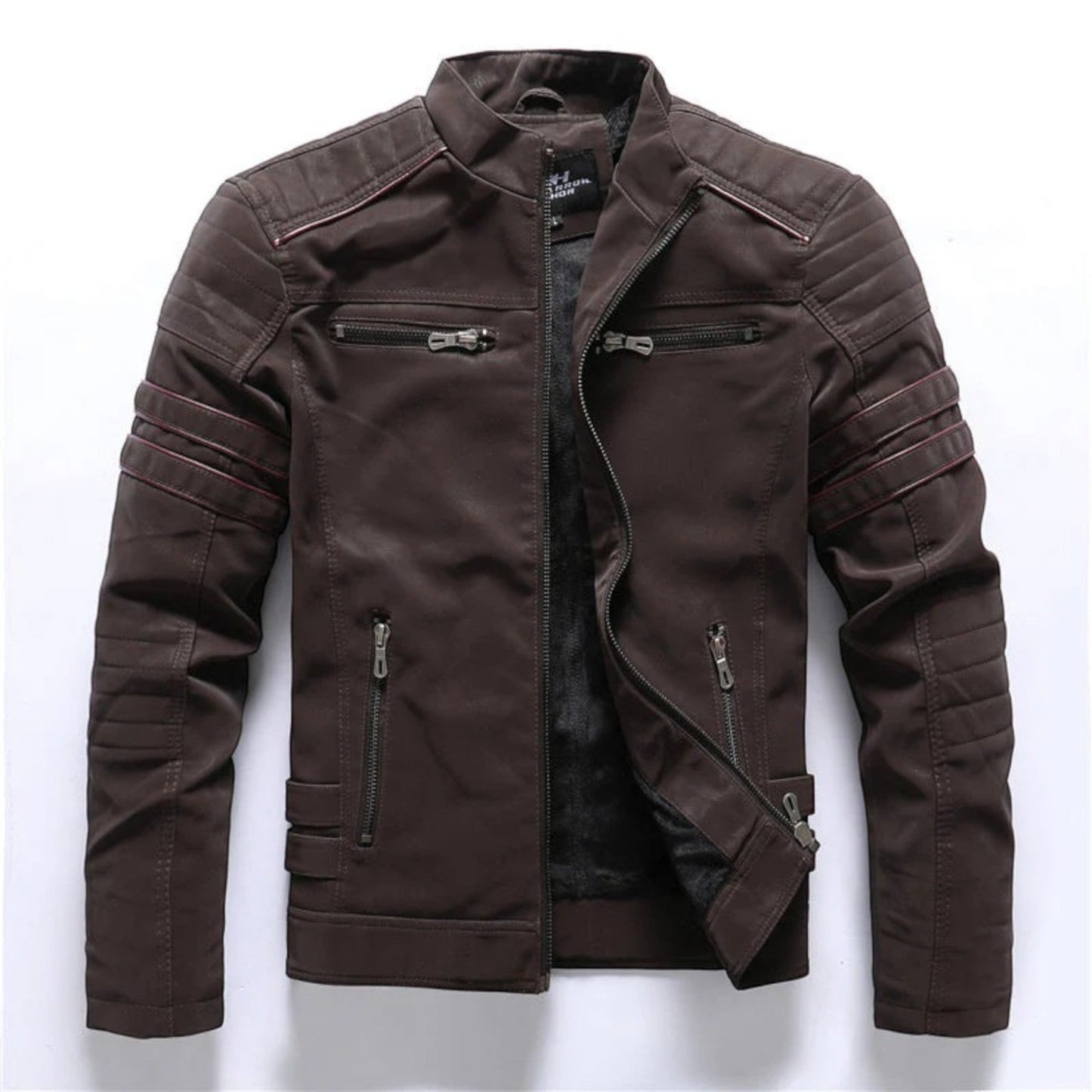 Jamahl Men’s Jacket | Motorcycle-Style Jacket with Zip Fastening and Stand Collar for Autumn