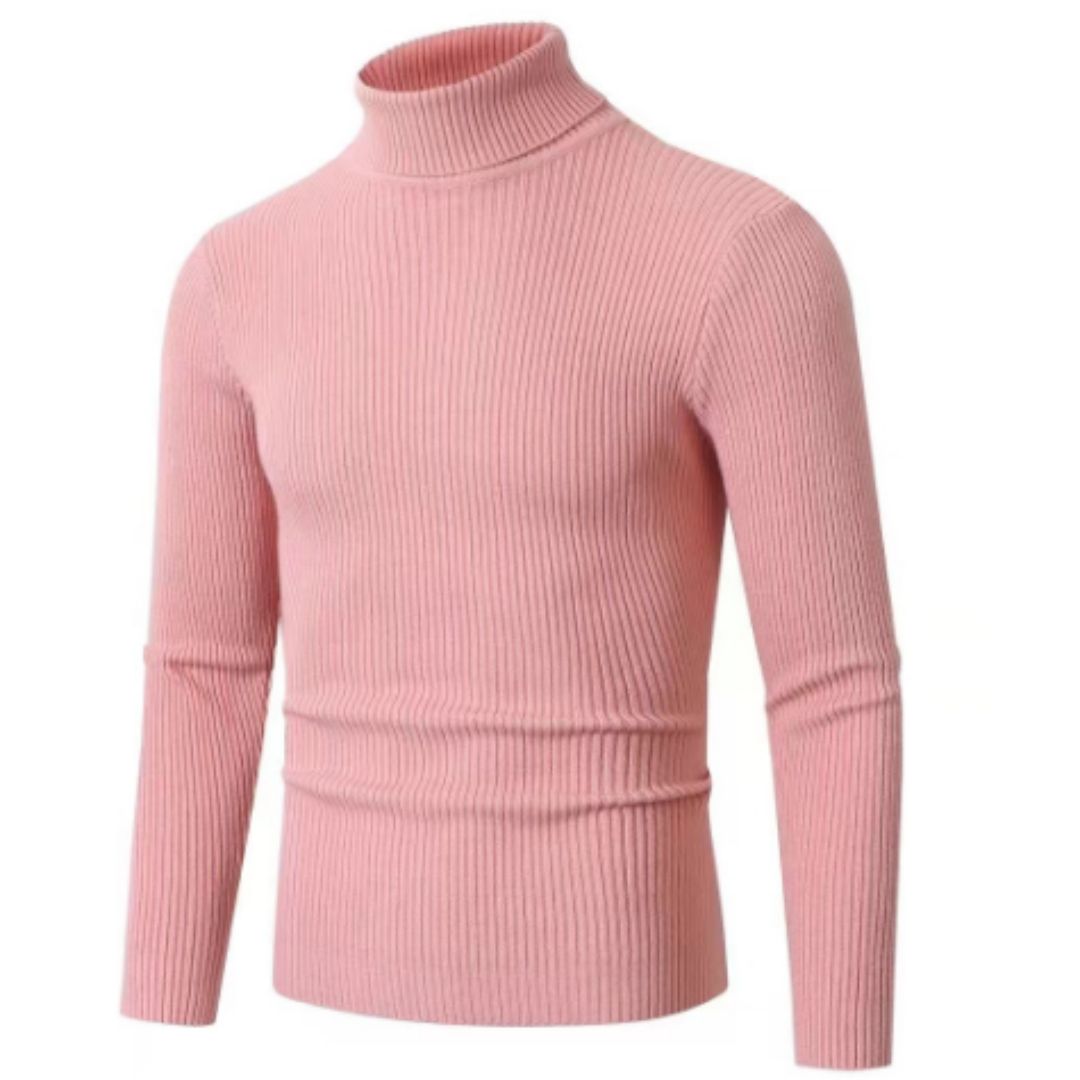 Matthew Men's Turtleneck Pullover | Ribbed Knit Pullover for Winter