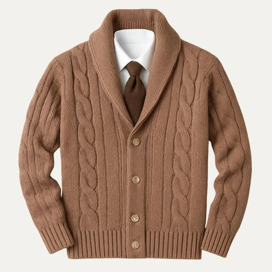 Kalen Men’s Cardigan | Knitted Button-Down Cardigan with V-Neck and Long Sleeves for Autumn