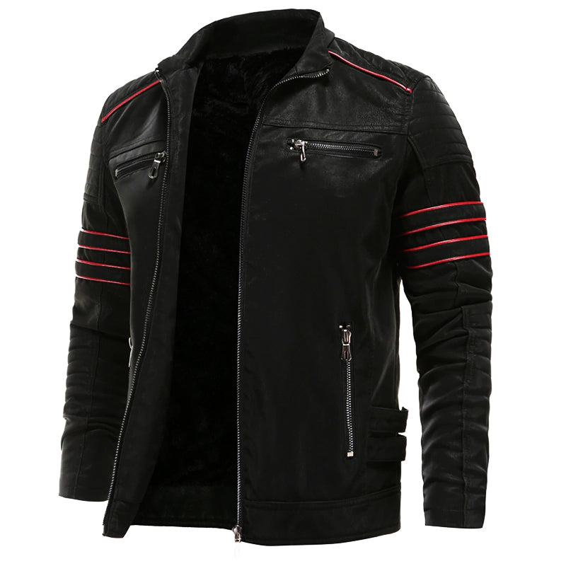 Milan Men’s Jacket  Faux Leather Racer Style