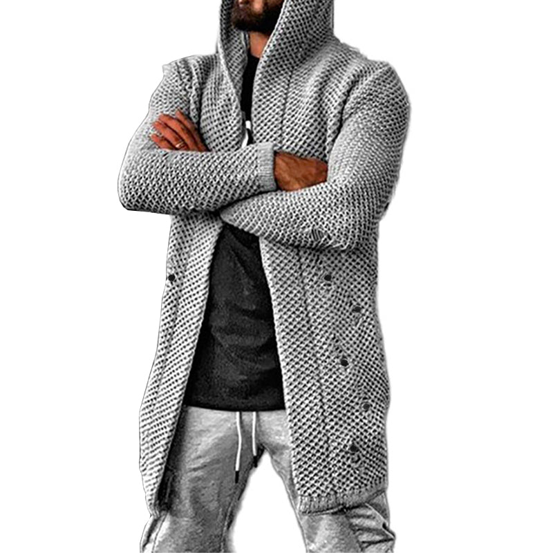 Marrow Men’s Cardigan | Long Knitted Hooded Style