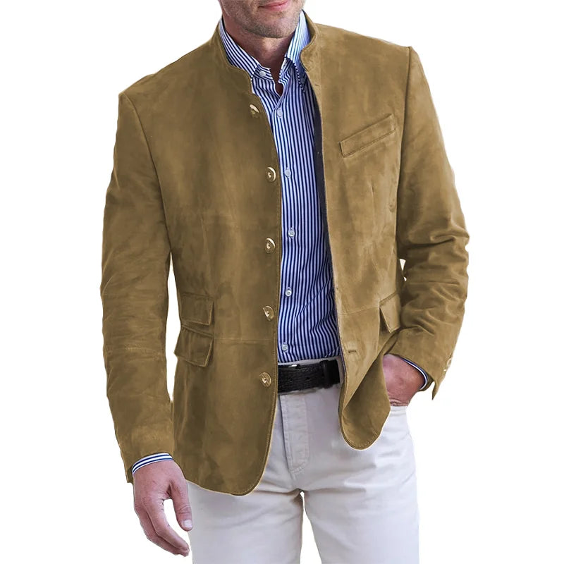 Jarron Men’s Jacket | Button-Up Jacket with Shirt Collar, Chest Pockets, and Long Sleeves for Autumn