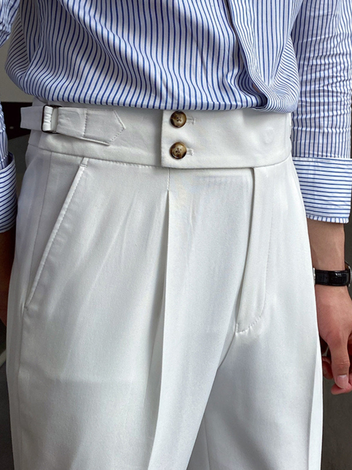 Kelvin Pants | Men's Autumn High Waist Straight-Leg Draped Trousers