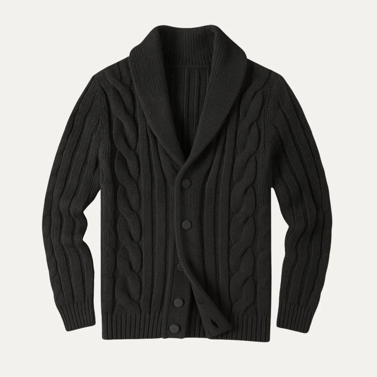 Kalen Men’s Cardigan | Knitted Button-Down Cardigan with V-Neck and Long Sleeves for Autumn