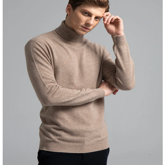 Lando Men’s Sweater | Soft Knit Turtleneck Sweater for Winter