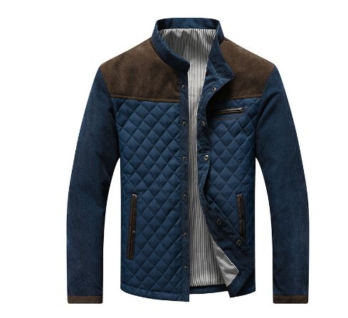 Lathan Men’s Jacket | Quilted Two-Tone Jacket for Autumn