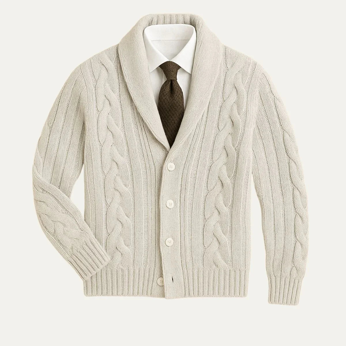 Kalen Men’s Cardigan | Knitted Button-Down Cardigan with V-Neck and Long Sleeves for Autumn