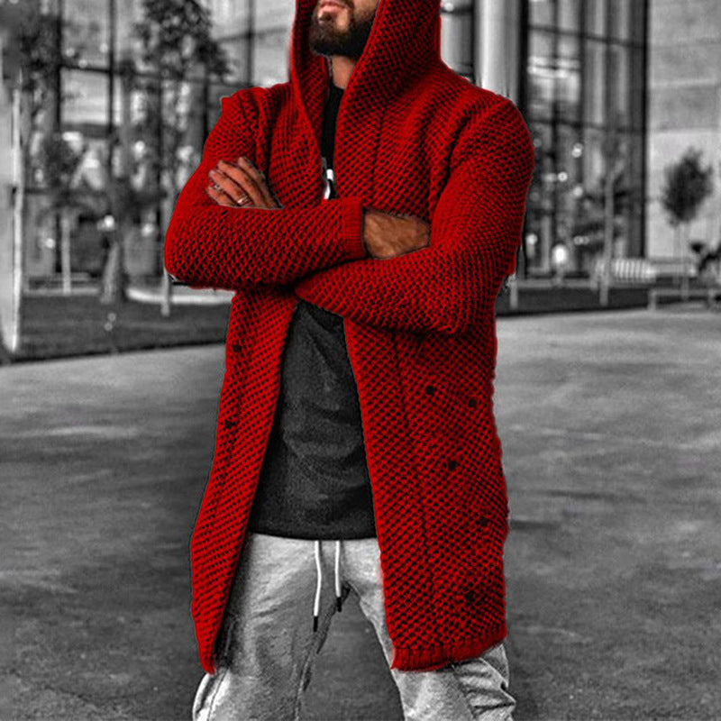 Marrow Men’s Cardigan | Long Knitted Hooded Style