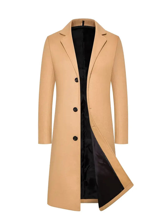 Lairdson Men’s Coat | Full-Length Tailored Overcoat for Winter