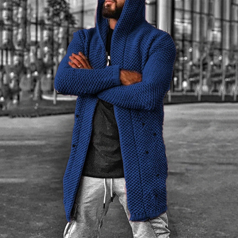 Marrow Men’s Cardigan | Long Knitted Hooded Style