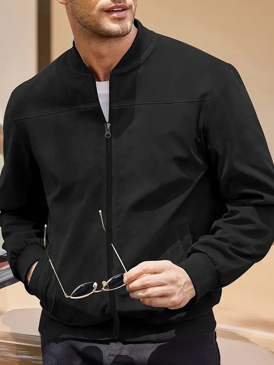 Kenneth Bomber Jacket | Men's Autumn Lightweight Casual Zip-Up Jacket