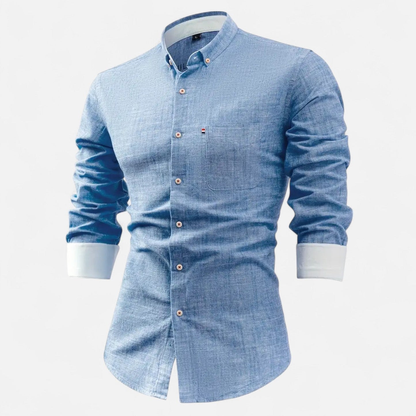 Kairo Men’s Shirt | Cotton Long Sleeve Button-Down Shirt for Autumn
