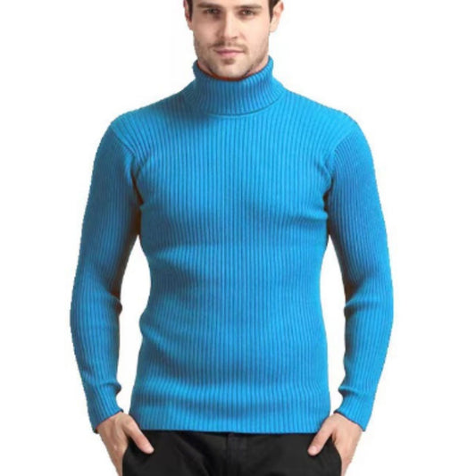 Matthew Men's Turtleneck Pullover | Ribbed Knit Pullover for Winter