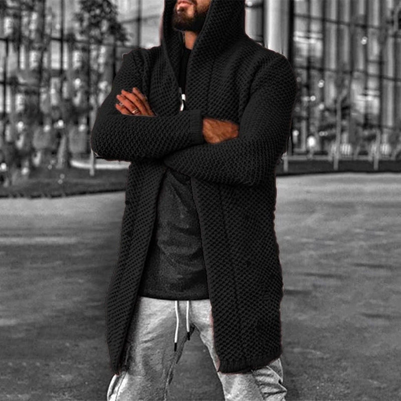 Marrow Men’s Cardigan | Long Knitted Hooded Style