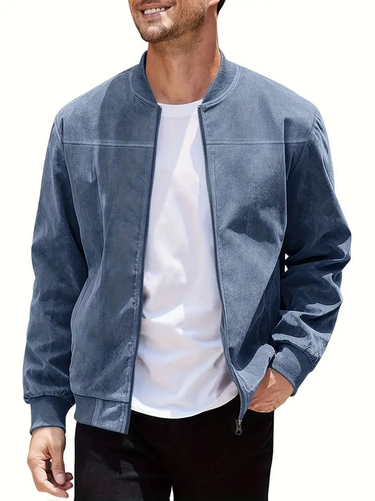 Kenneth Bomber Jacket | Men's Autumn Lightweight Casual Zip-Up Jacket