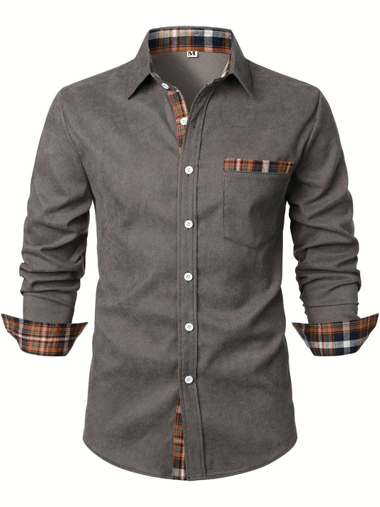 Kenelm Shirt | Men's Long Sleeve  Shirt for Autumn