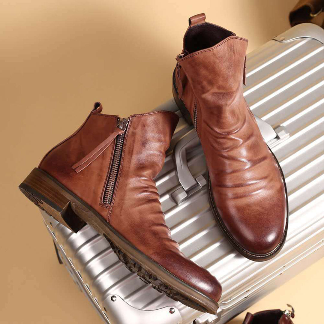 Lance Men’s Boots | Zip-Up Urban Ankle Boots for Autumn