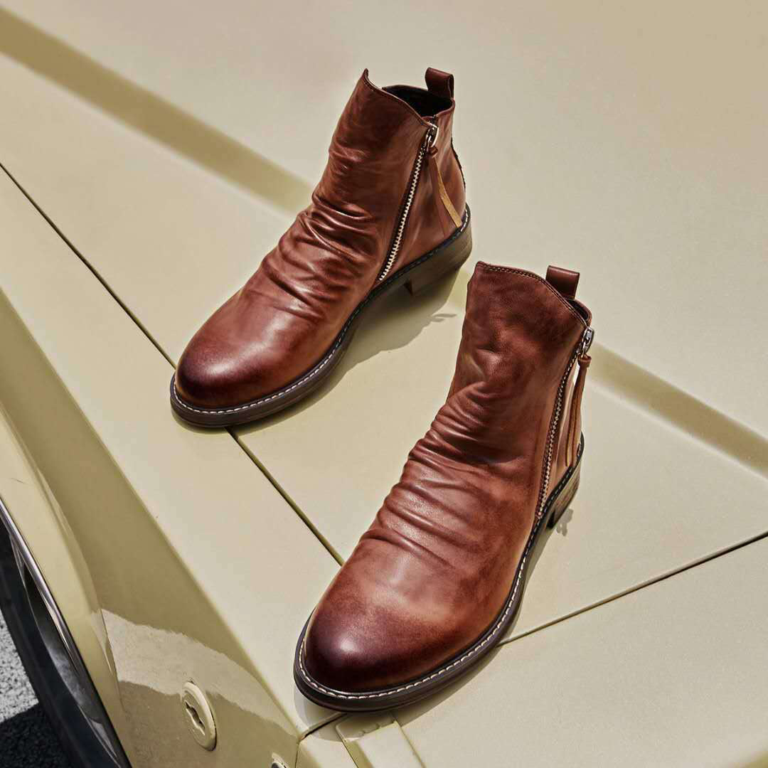 Lance Men’s Boots | Zip-Up Urban Ankle Boots for Autumn