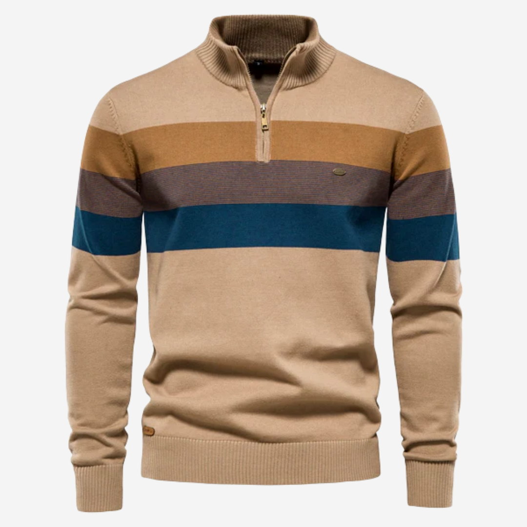 Axel Sweater | Men's Striped Slim-Fit Knit Pullover