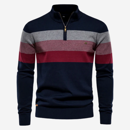 Axel Sweater | Men's Striped Slim-Fit Knit Pullover