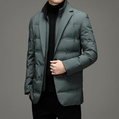 Benedict Down Jacket | Men's Business Casual Suit-Style Puffer