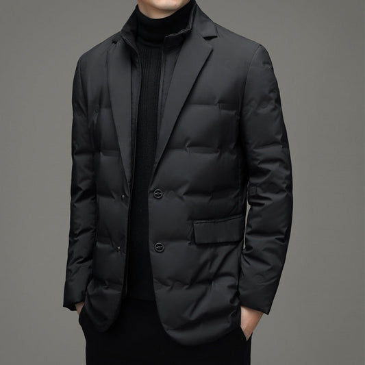 Benedict Down Jacket | Men's Business Casual Suit-Style Puffer