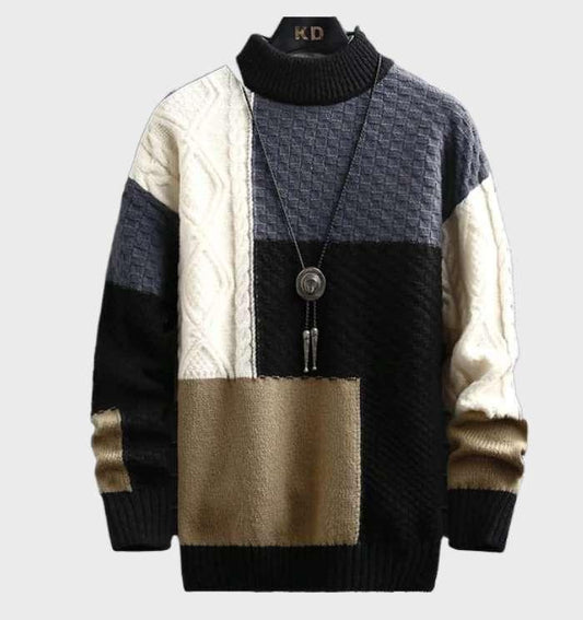 Bramwell Sweater | Men's Knitted Sweater with Ribbed Sleeves