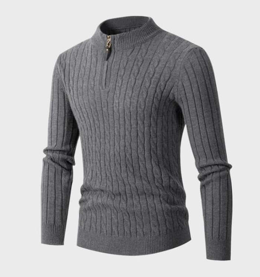 Bryson Sweater | Lance Men's Slim-Fit Knitted Sweater with Zipper