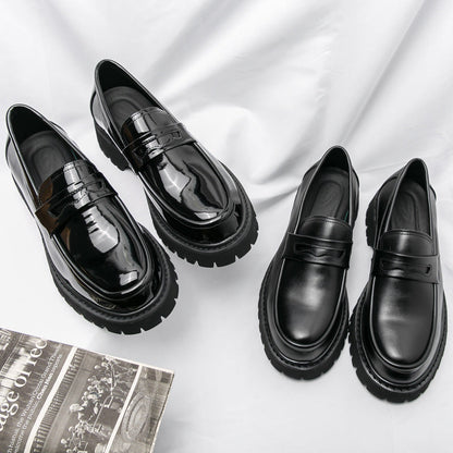 Caden Loafers | Men's Platform Height-Increasing Black Loafers