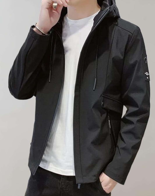 Calvin Jacket | Men's Hooded Jacket with Adjustable Drawstring and Full-Length Zipper