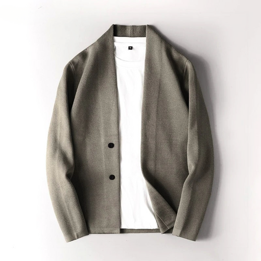 Clive Cardigan | Slim-Fit Ribbed Cardigan with Stylish Details