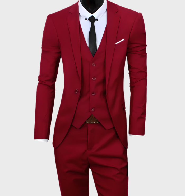 Colin Suit Set | Men's Single-Breasted Jacket with Notched Collar and Formal Trousers