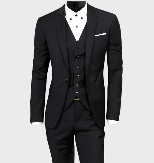 Colin Suit Set | Men's Single-Breasted Jacket with Notched Collar and Formal Trousers