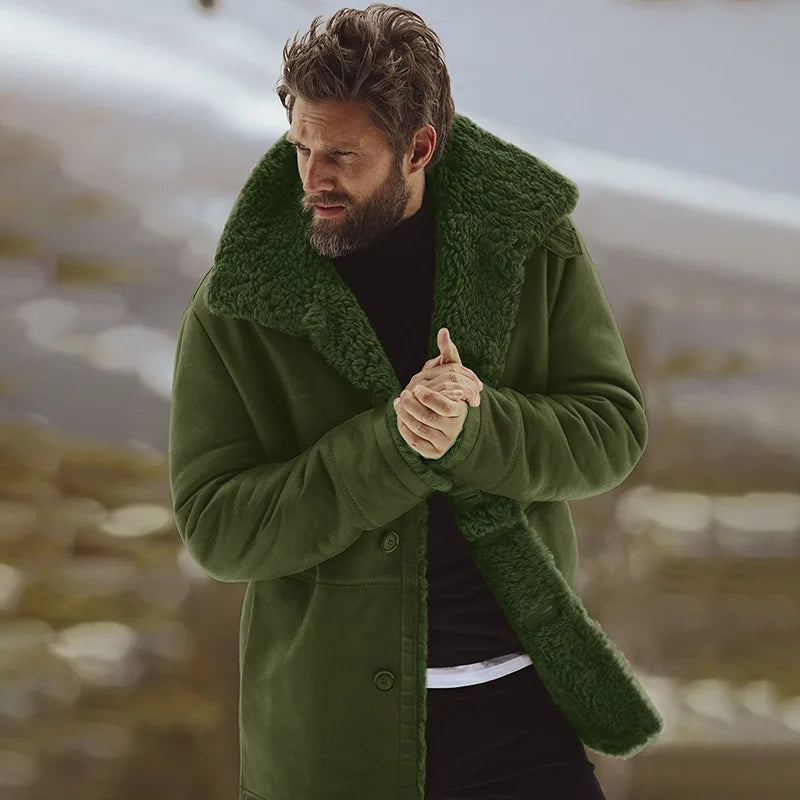 Derek Jacket | Men's Thick Winter Coat with Fur Collar