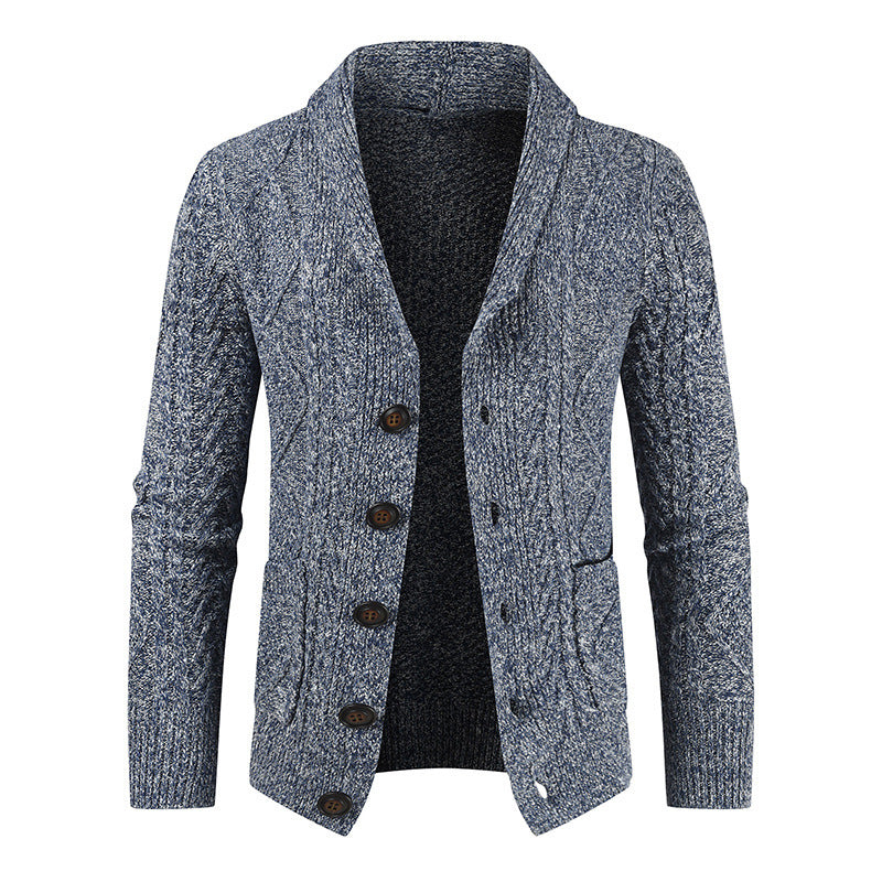 Ebrahim Cardigan | Men's British-Style Loose Thickened Crochet-Knit Cardigan