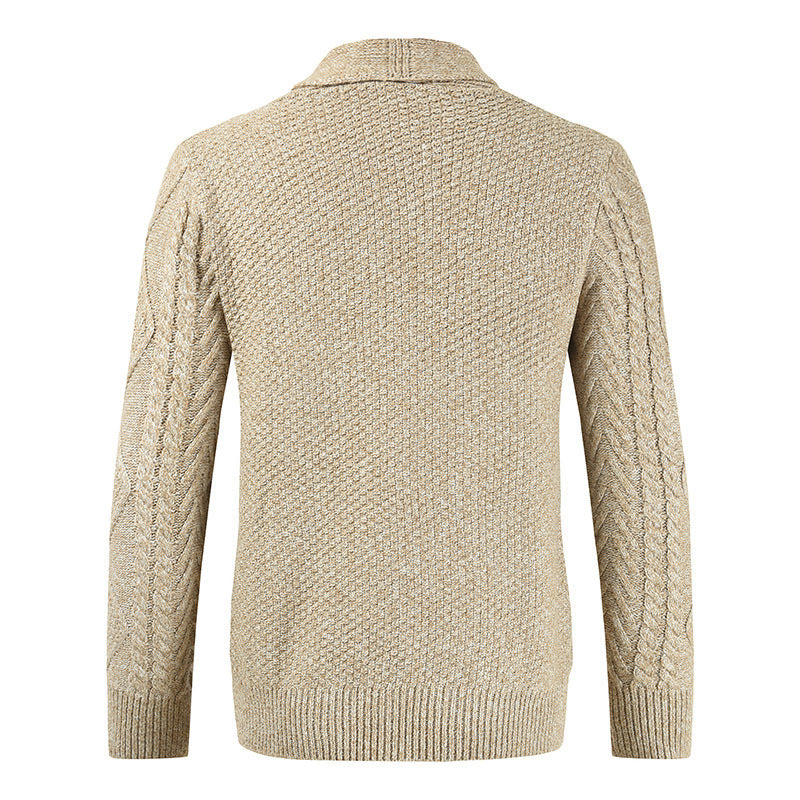 Ebrahim Cardigan | Men's British-Style Loose Thickened Crochet-Knit Cardigan