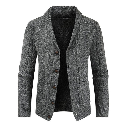 Ebrahim Cardigan | Men's British-Style Loose Thickened Crochet-Knit Cardigan