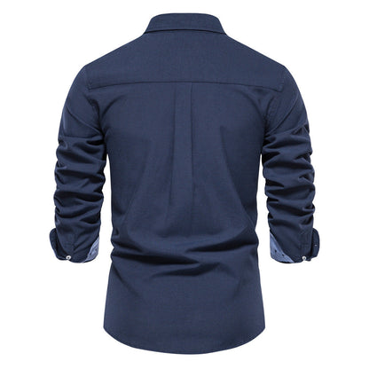 Edmund Shirt | Men's Slim-Fit Solid Color Long-Sleeved Shirt