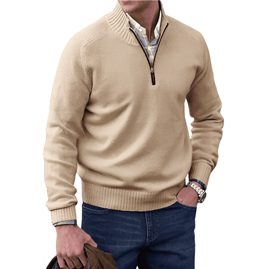 Eduardo Cashmere Quarter-Zip Sweater | Men's Lightweight Luxury Pullover